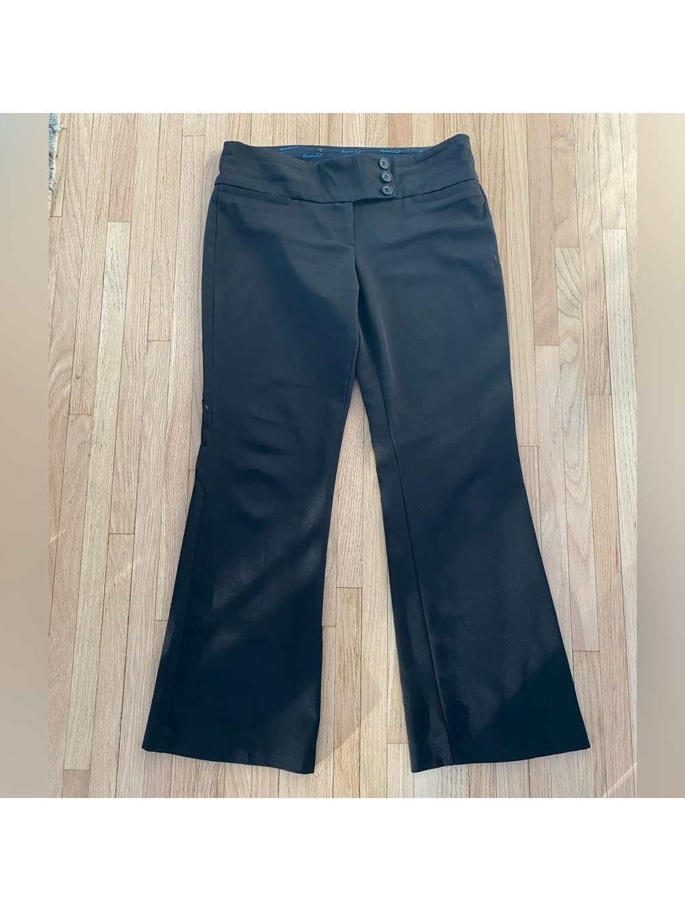 y2k low rise wide waistband flare leg black trouser juniors 9 Joe Benbasset